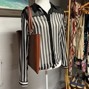 New Directions Black/White Top